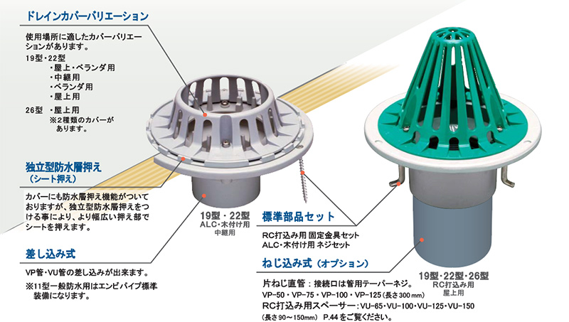 たて引　一般防水用